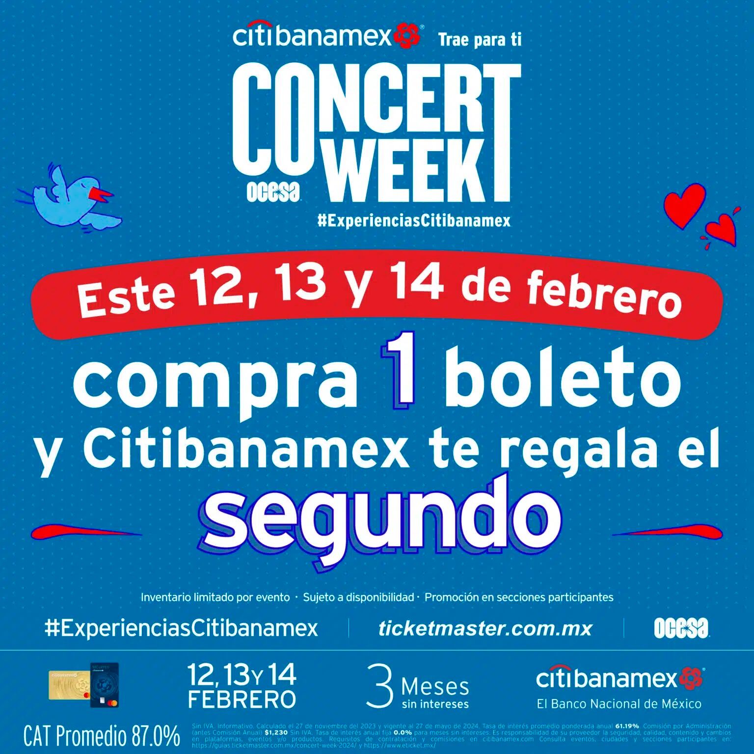 Ocesa Concert Week: Qué artistas y cuándo puedes comprar boletos al 2x1