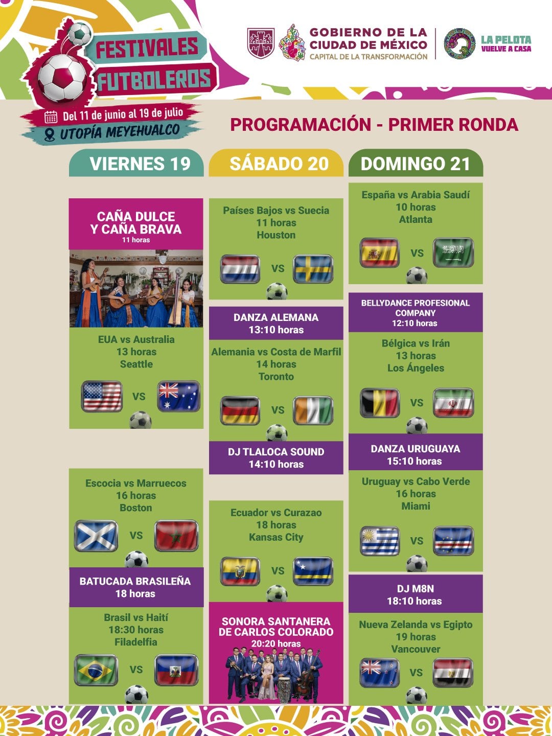 Festivales futboleros en la CDMX por el Mundial 2026.