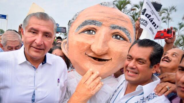 Adán Augusto López en campaña como corcholata de Morena