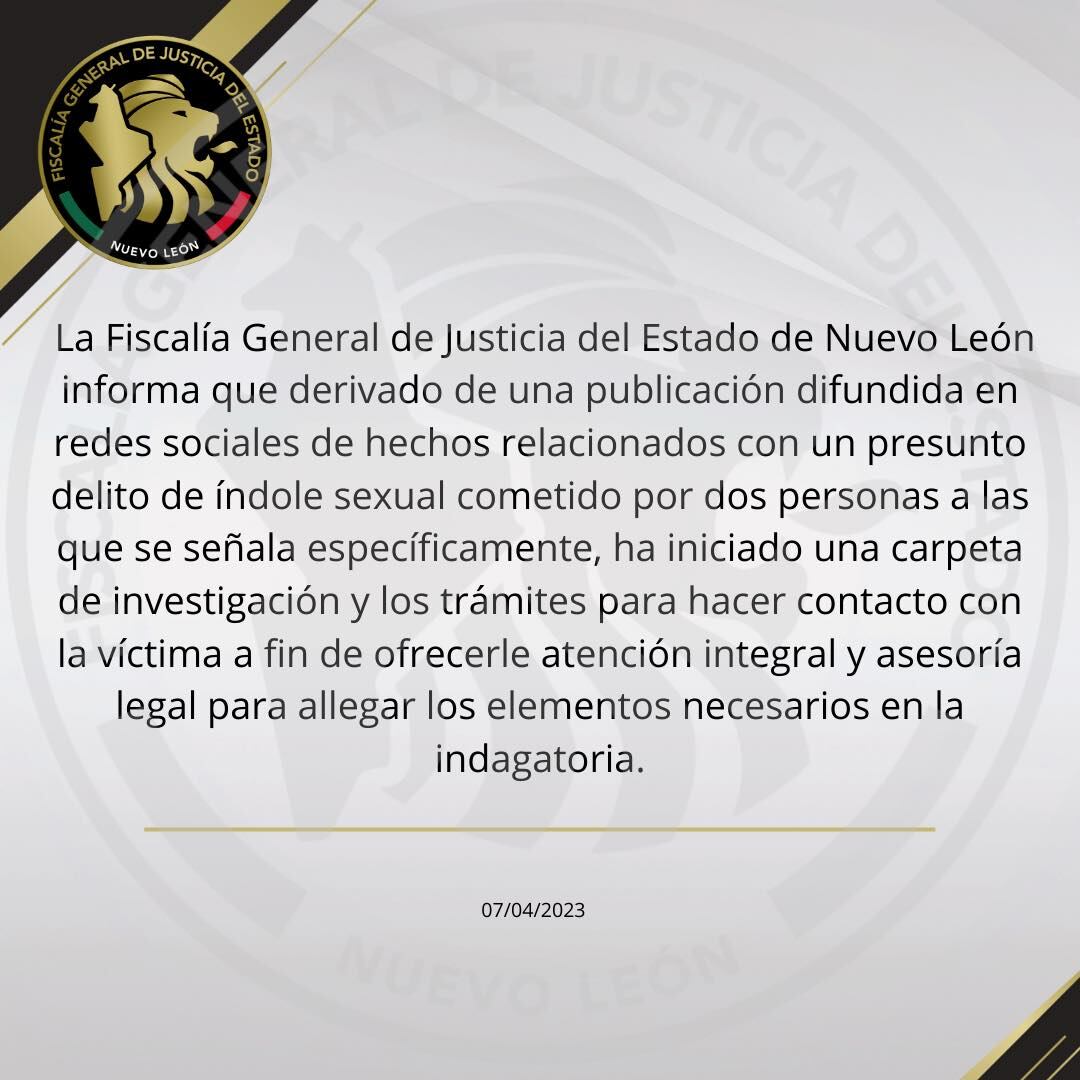 Fiscalía de Nuevo León inicia carpeta de investigación tras denuncia contra Adrián Marcelo