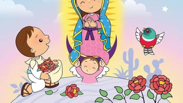 Dibujos de la Virgen de Guadalupe para niños