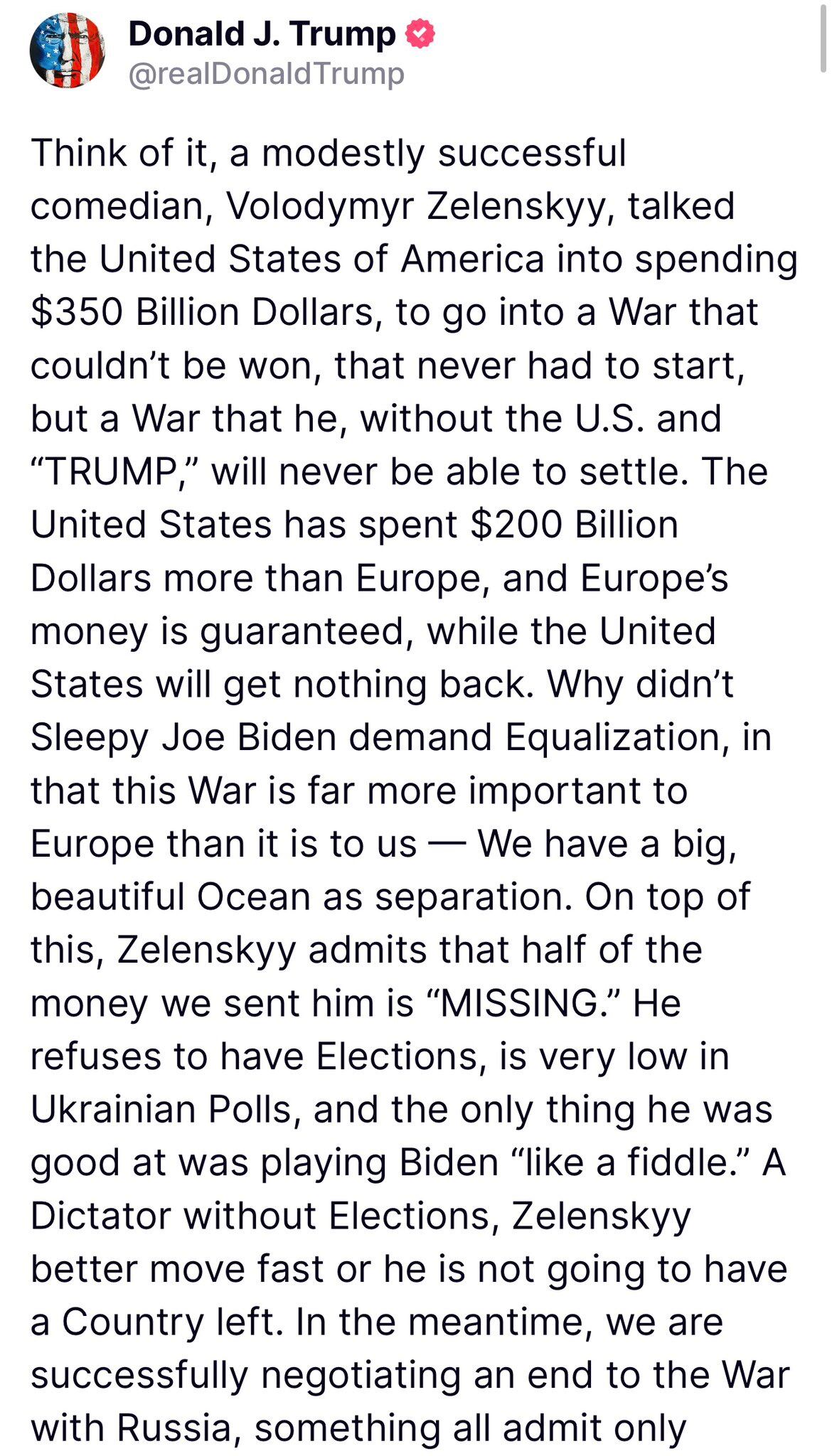 Donald Trump se le voltea a Ucrania