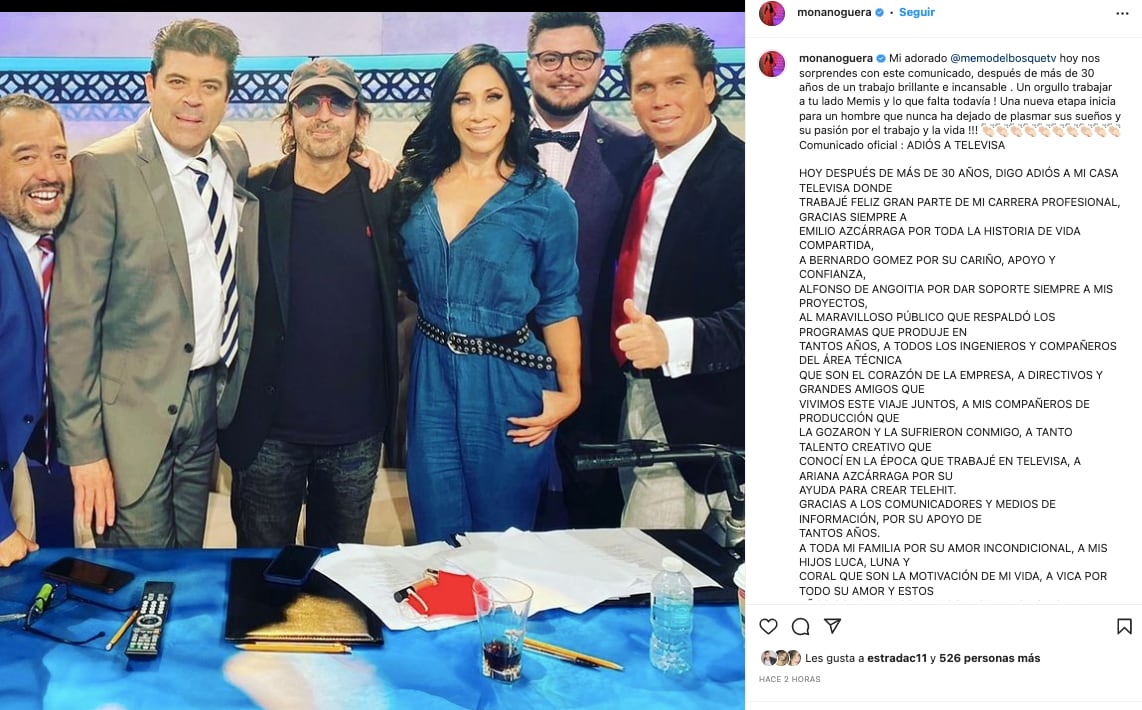 Mónica Noguera le desea lo mejor a Guillermo del Bosque