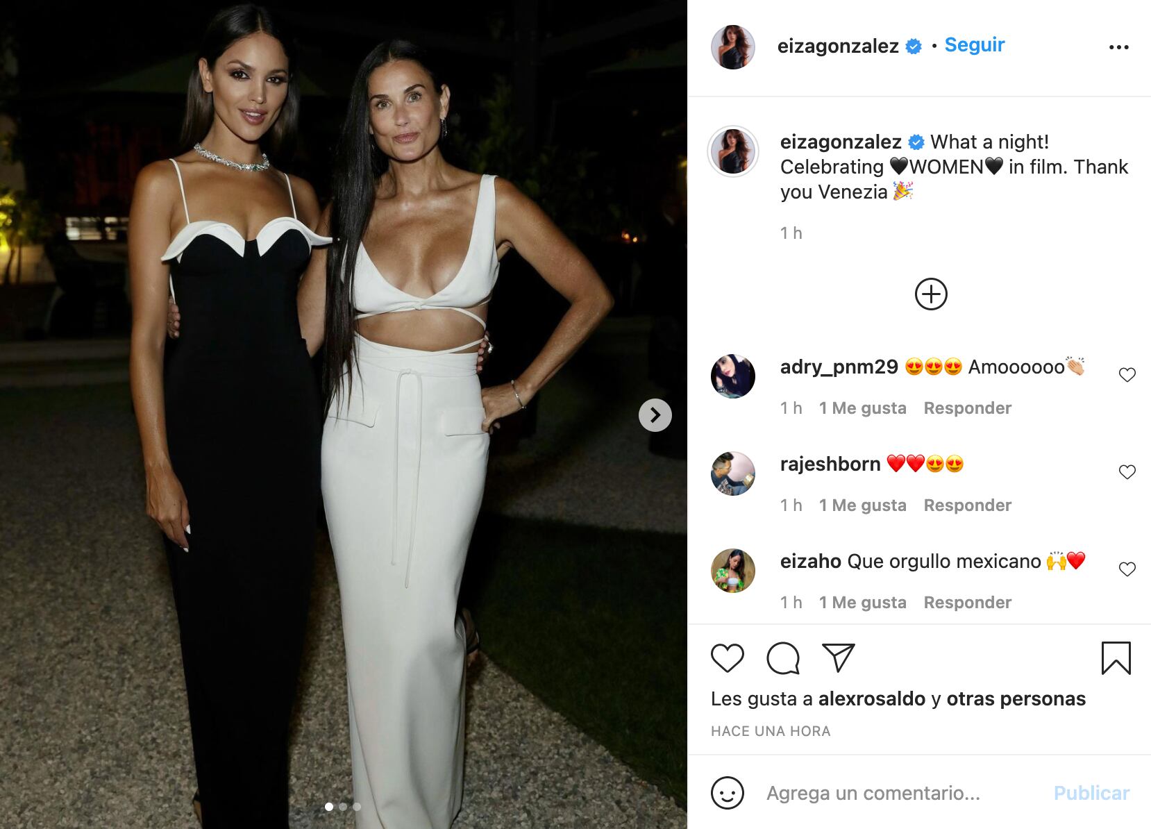 Eiza González y Demi Moore
