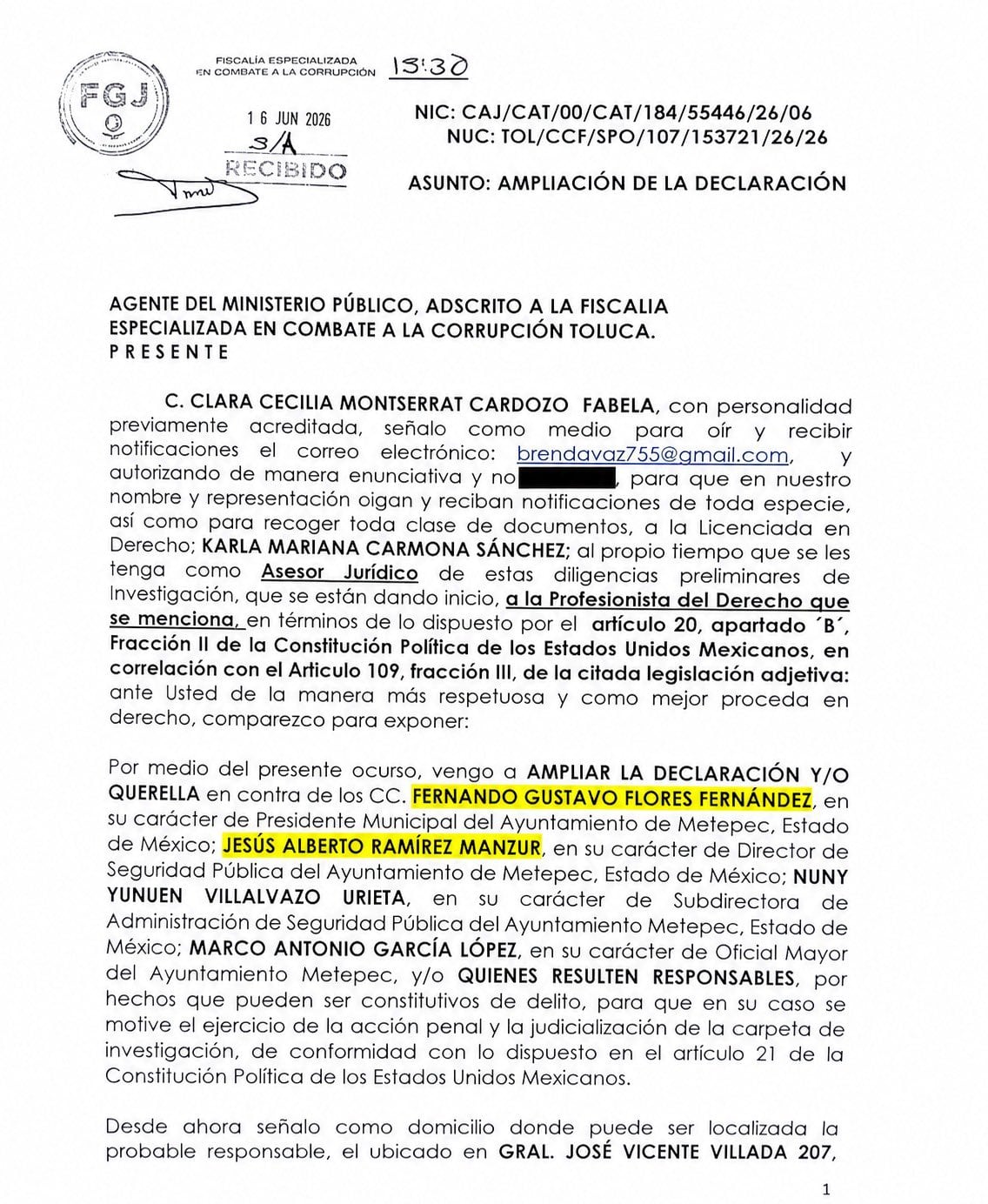 Exfuncionaria lleva a Fernando Flores ante la Fiscalía Anticorrupción por presuntas irregularidades
