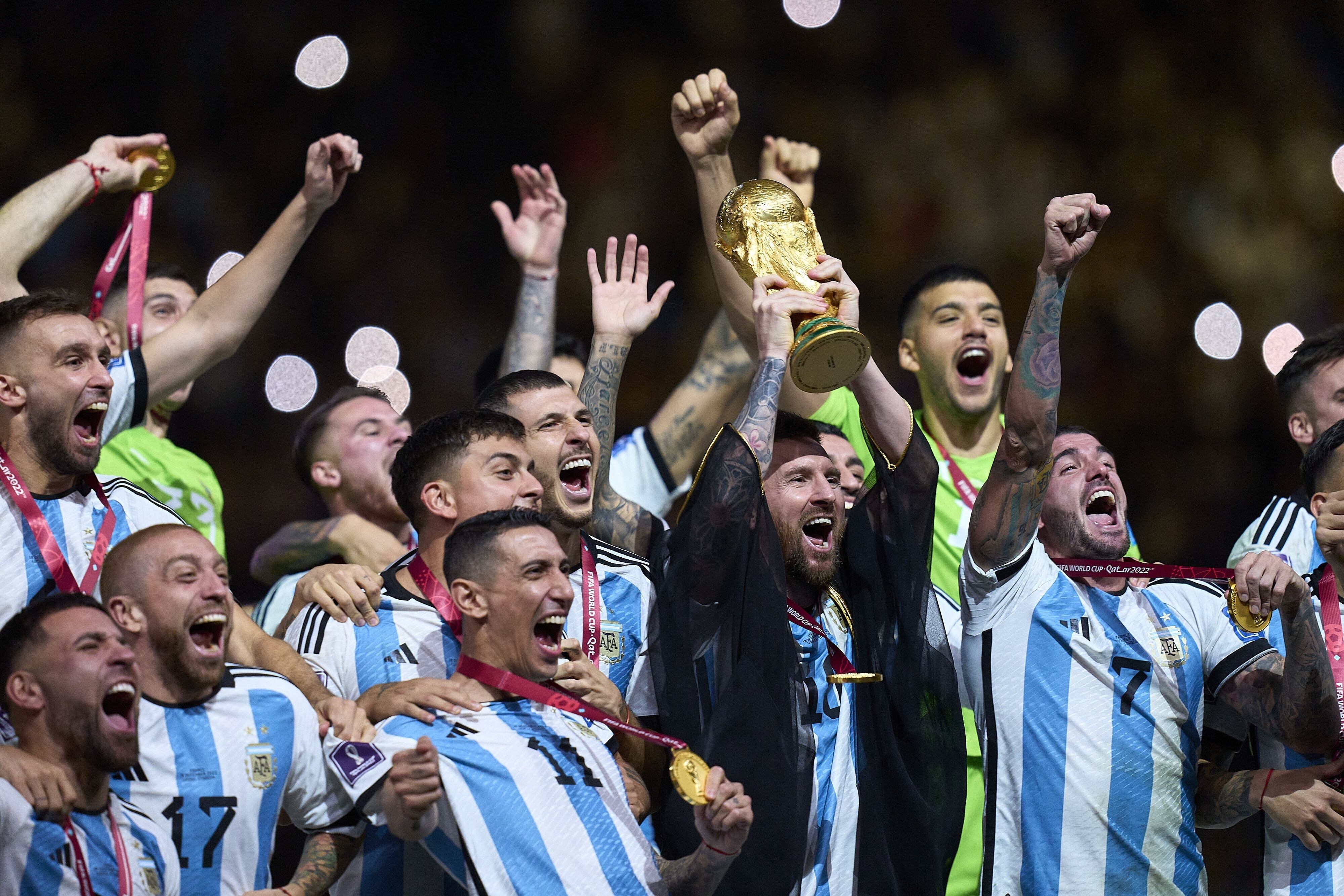 Argentina tras ganar título en Qatar 2022