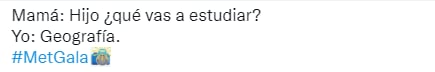 Meme sobre el atuendo de Dan Levy en el Met Gala 2021.