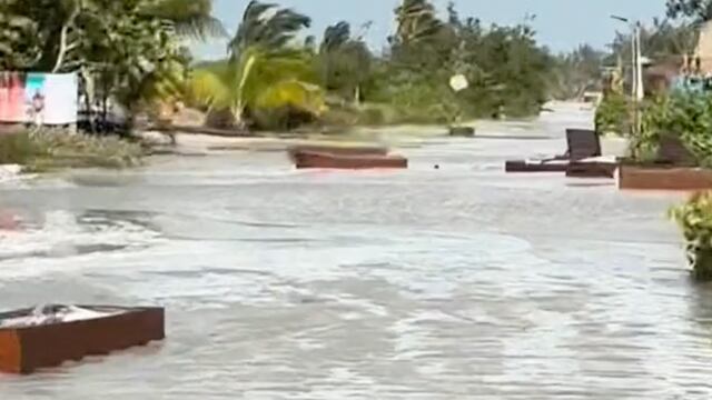 Usuarios en TikTok revelan cómo quedó Holbox tras paso del Frente Frío 32