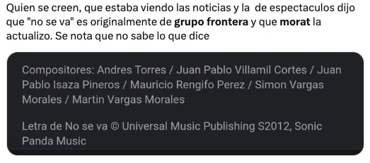 Memes funan a Grupo Frontera por no dar créditos a Morat al ganar en los Latin American Awards