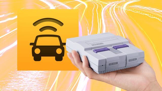 Super NES Mini y el logo de Easy.