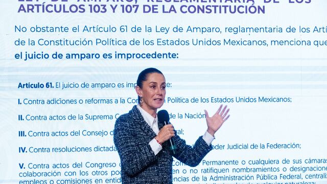 Claudia Sheinbaum Pardo, Presidenta de México, explica que la Ley de Amparo no aplica a cambios constitucionales