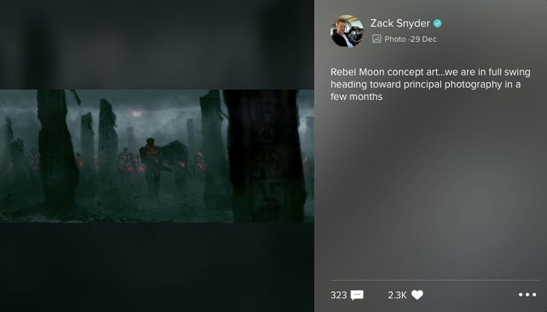 Zack Snyder revela la primera imagen de ‘Rebel Moon’