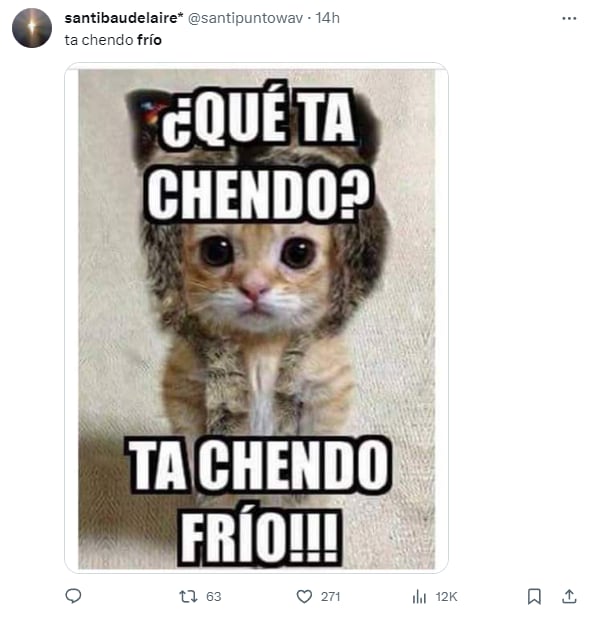 Team frío protagoniza memes por bajas temperaturas en CDMX