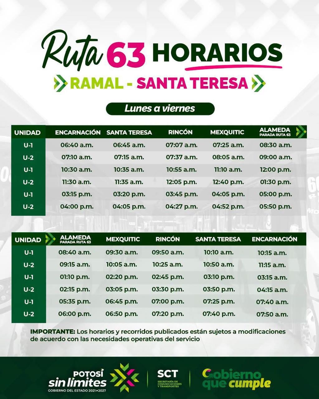 Ricardo Gallardo amplía rutas de transporte público.