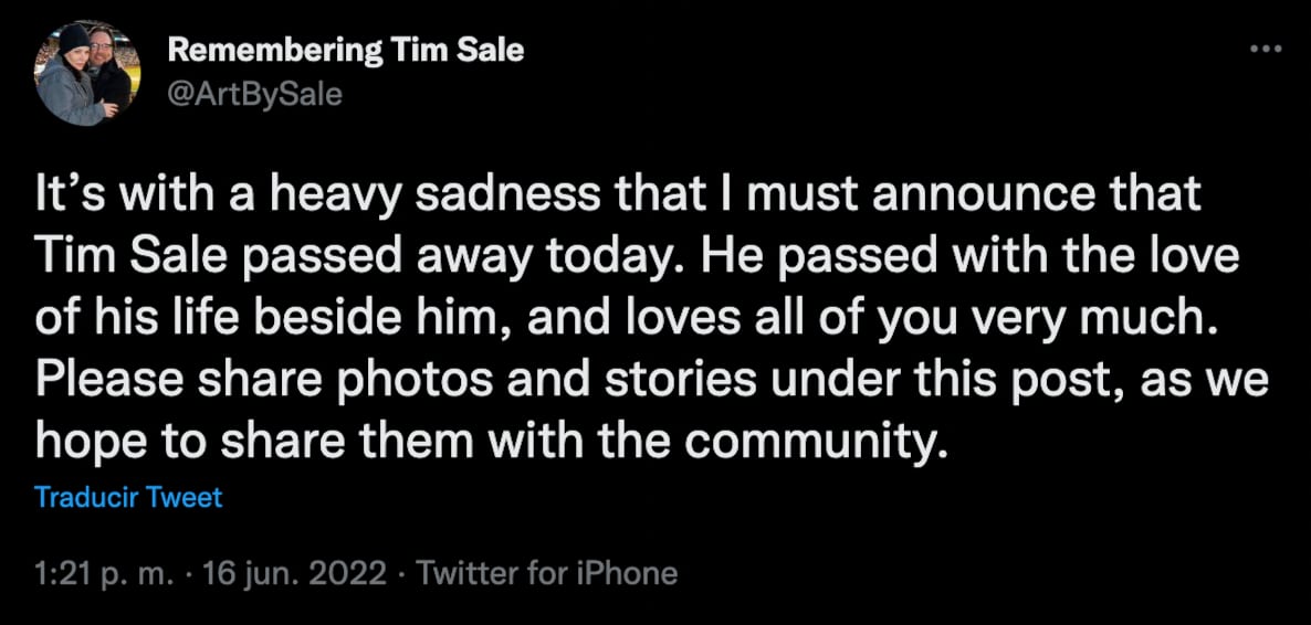 Muerte Tim Sale