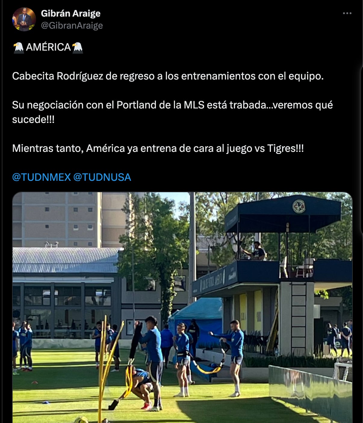 Cabecita Rodríguez regresa con América