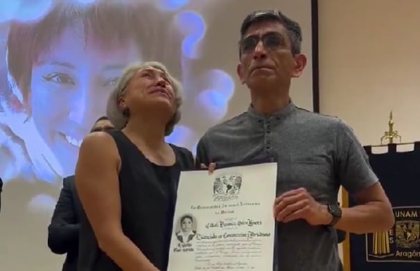 UNAM entrega título póstumo a Berenice Giles, víctima en AXE Ceremonia