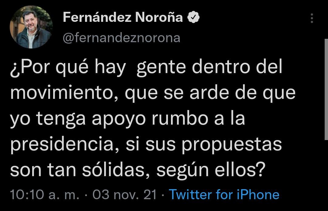 Fernández Noroña rumbo a la presidencia en 2024