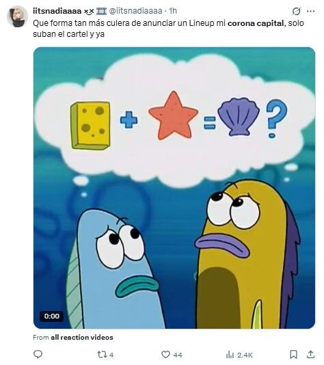 Memes por el cartel del Corona Capital 2025