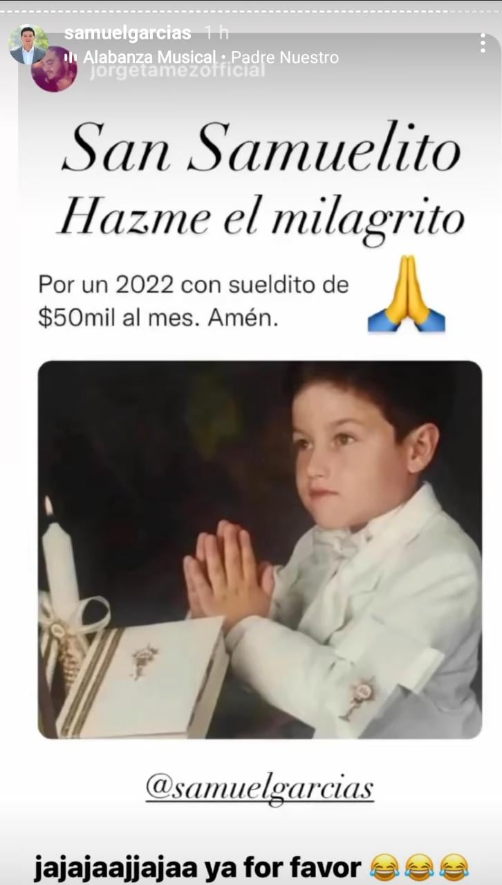 Rezan a San Samuelito por un sueldo de 50 mil pesos al mes