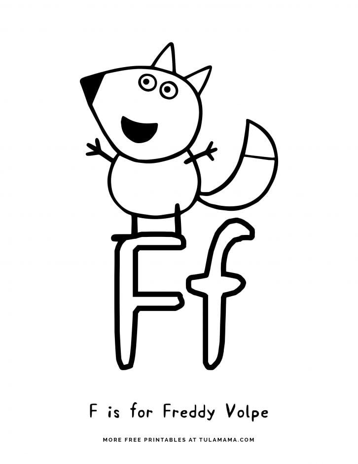 Dibujos de Zorro Freddy, el novio de Peppa Pig