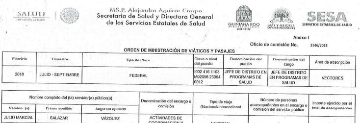 Julio Marcial sería trabajador de Quintana Roo