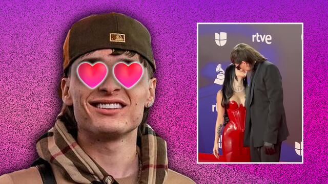 Peso Pluma besa a Nicki Nicole en los Premios Latin Grammy 2023