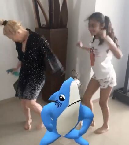 Yuri y su hija Camila.