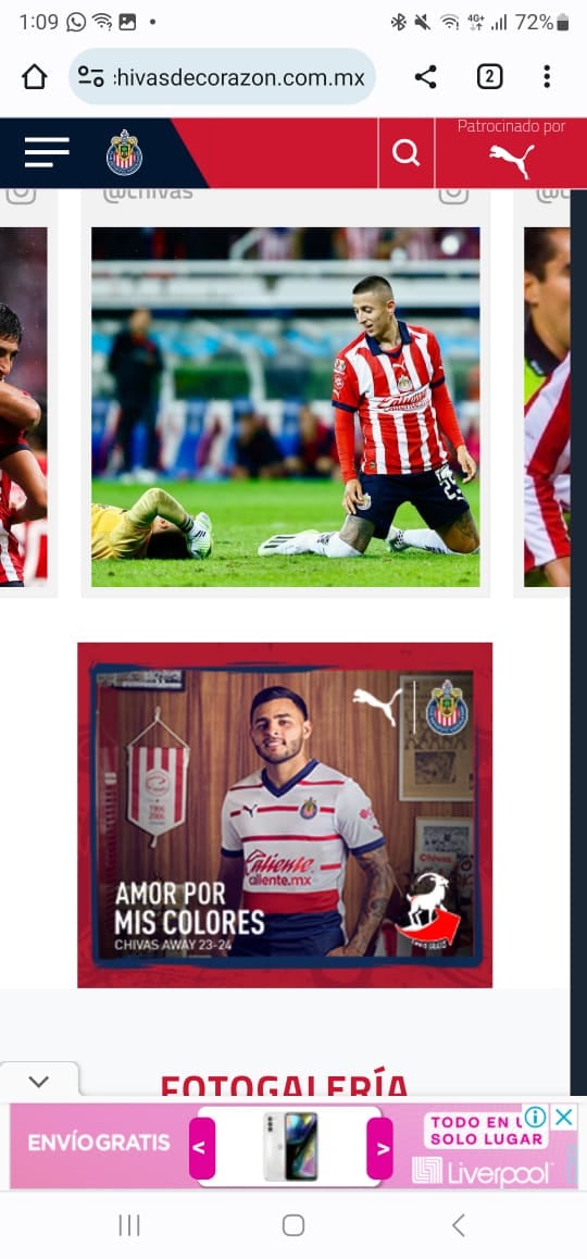 Alexis Vega sigue apareciendo en la página oficial