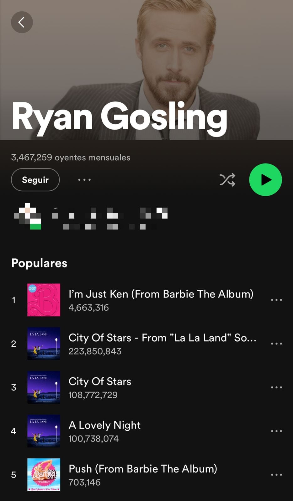 Ryan Gosling acumula millones de reproducciones con “I’m Just Ken” pero no es su unico exito