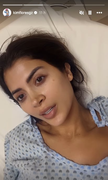 Kimberly Flores es hospitalizada de emergencia y su esposo Edwin luna no se le despegó