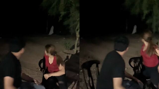 VIDEO: La Llorona se les aparece en fogata familiar