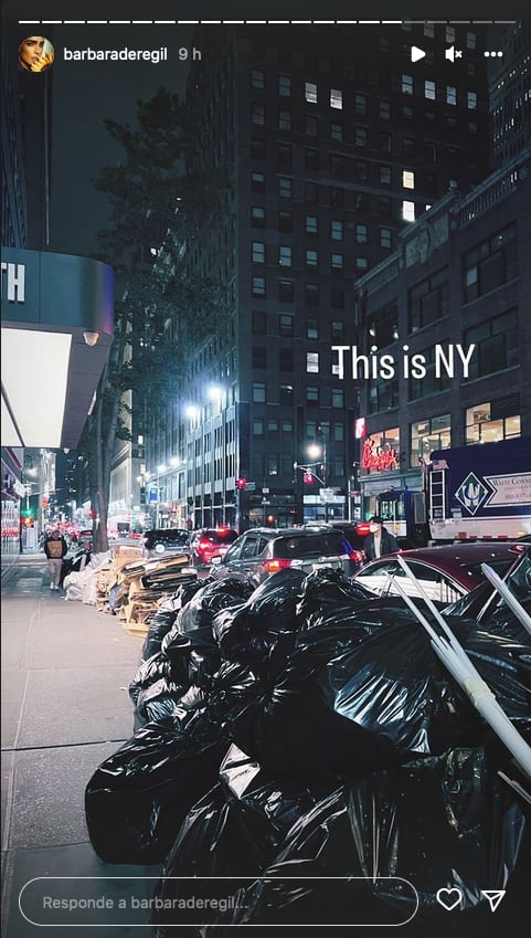 Bárbara de Regil muestra a Nueva York lleno de basura.