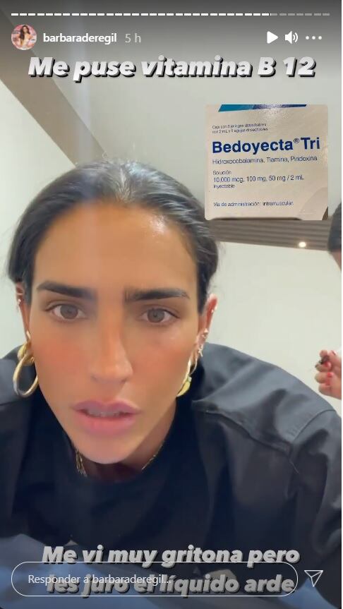Bárbara del Regil se inyecta vitaminas B12
