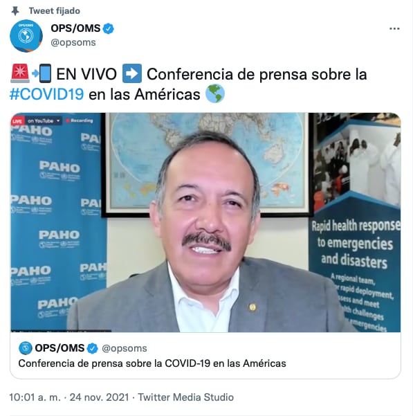 Participación de Ciro Ugarte, director del depto de salud de emergencias de la Organización Panamericana de la Salud (OPS)