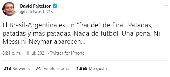 Tuit de David Faitelson