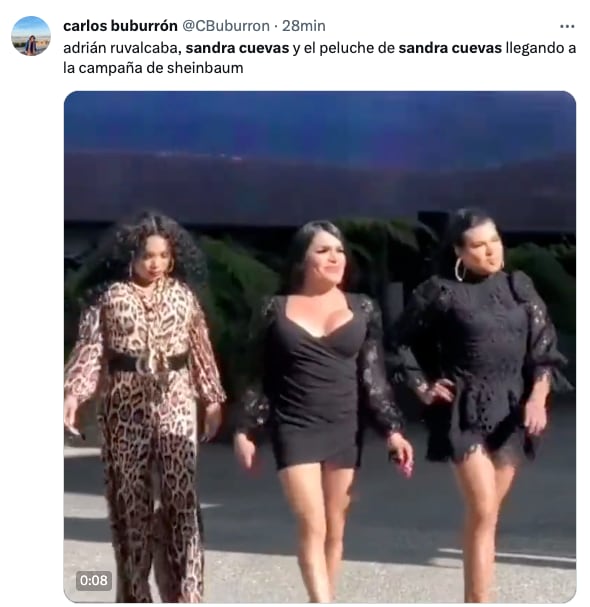 Memes de Sandra Cuevas por traición de Adrián Rubalcava con Claudia Sheinbaum