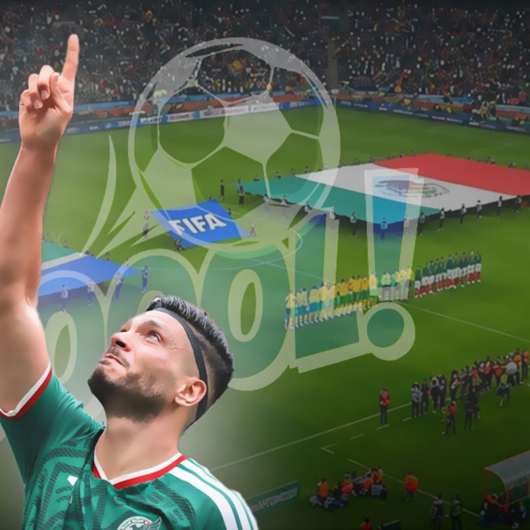 Raúl Jiménez miró al cielo tras marcar su primer gol en un Mundial