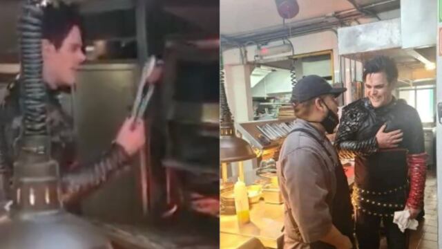 Richard Z. Kruspe en una taquería