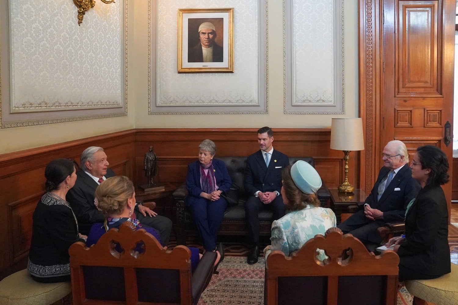 Reyes de Suecia en Palacio Nacional