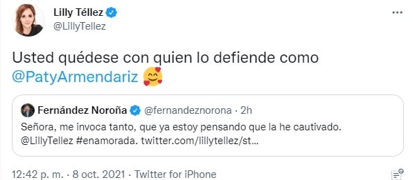 Lilly Téllez respuesta