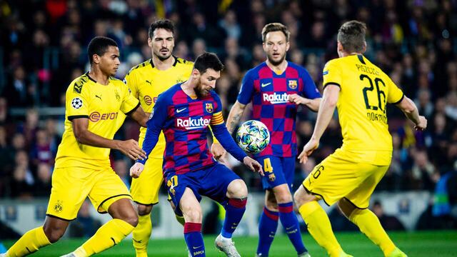 Messi brilló ante el Dortmund