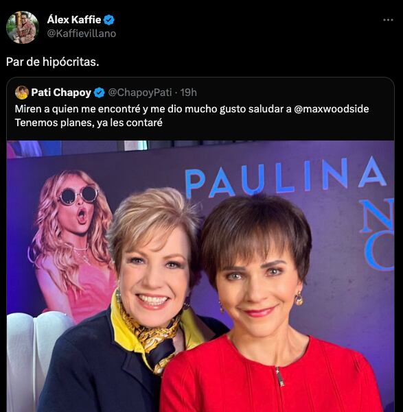 Alex Kaffie no cree que Pati Chapoy y Maxine Woodside sean buenas amigas