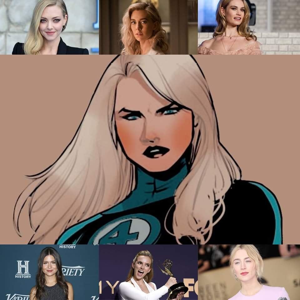 Sue Storm y las actrices que la interpretarían en la película de Los 4 Fantásticos