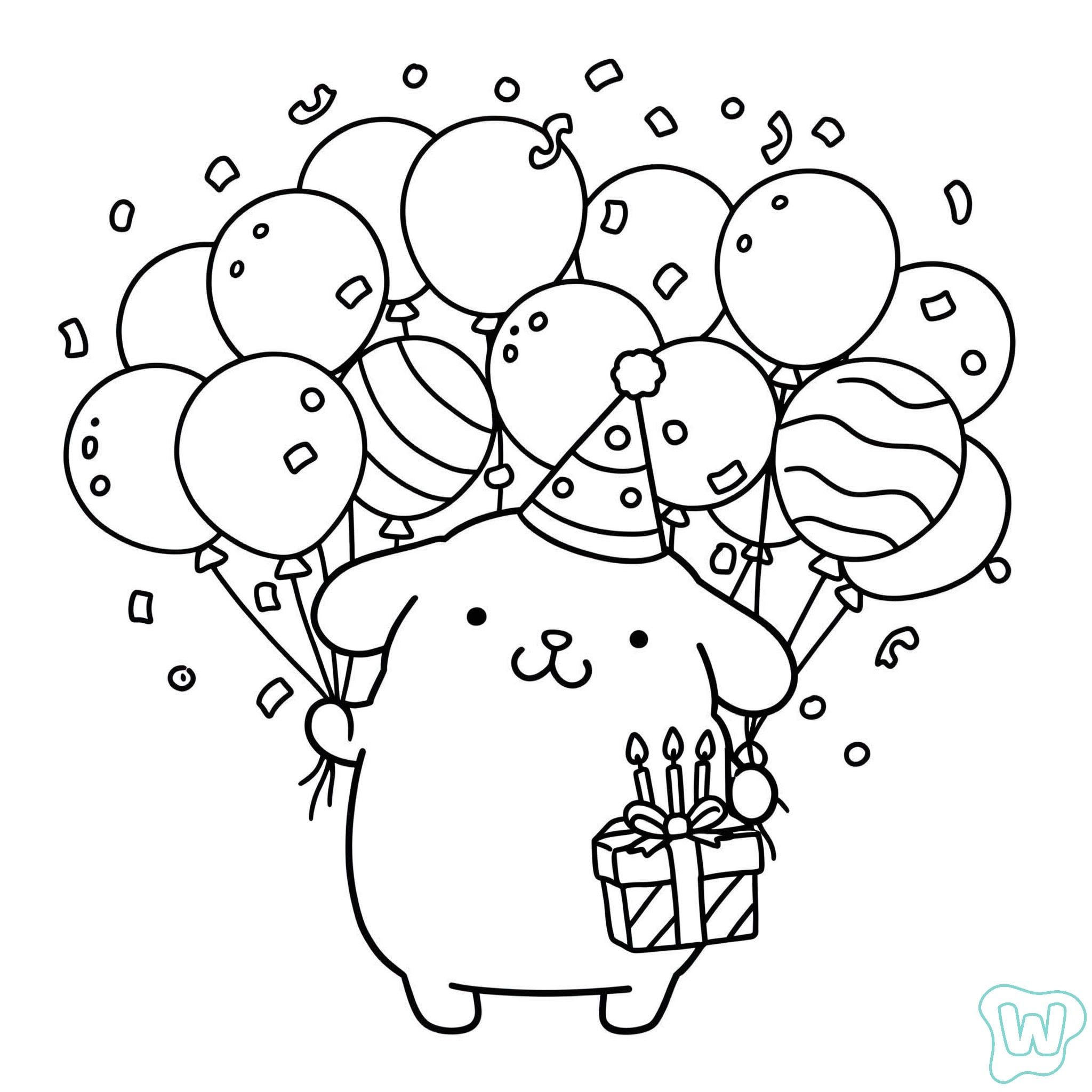 Dibujos de Pompompurin por su cumpleaños