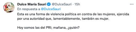 Tuit Dulce María Sauri