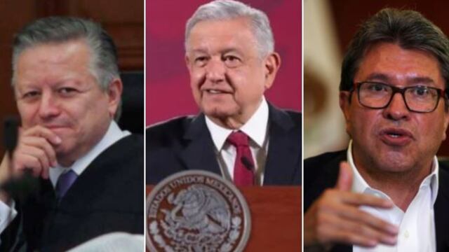 AMLO, Zaldívar. Monreal