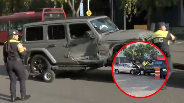 Choques en Paseo de la Reforma provocado por conductora ebria