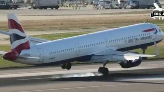 Avión aborta aterrizaje en Londres debido a los fuertes vientos