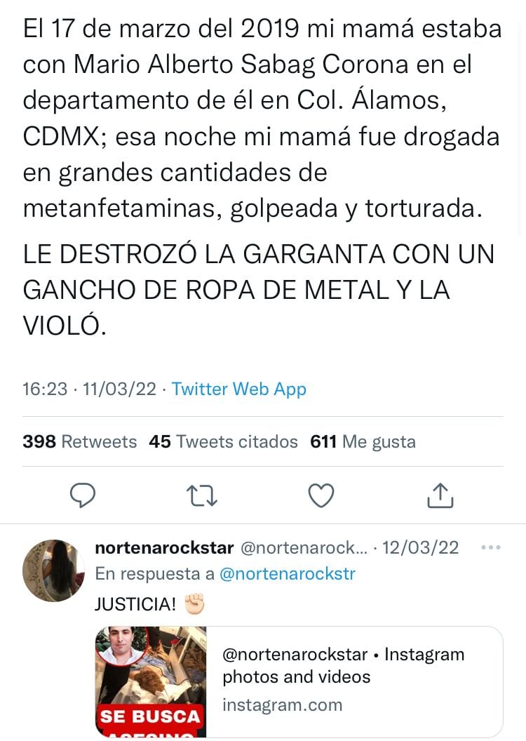 Denuncia en redes sociales de Austria